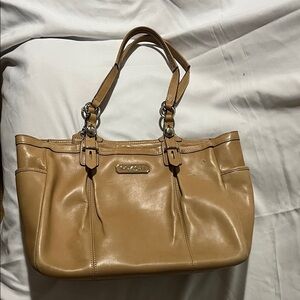 Coach Leather Shoulder Bag in Cognac